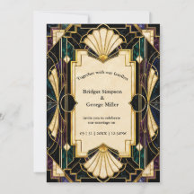 Luxe Art Deco Hochzeit Smaragd Gold Glamour
