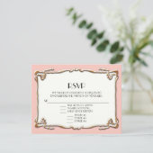 Luxe Art Deco Nouveau Gatsby Style Gold Menü RSVP Karte (Stehend Vorderseite)