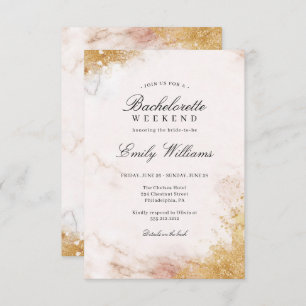 Luxe Bachelorette Wochenende Einladung