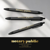 Luxe Black and Gold Business Promo Notary Public Kugelschreiber