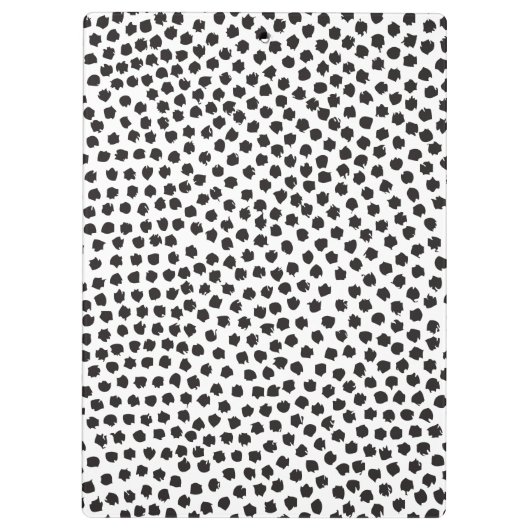 Luxe Black Confetti Dots II mit Gold Bar Klemmbrett (Rückseite)