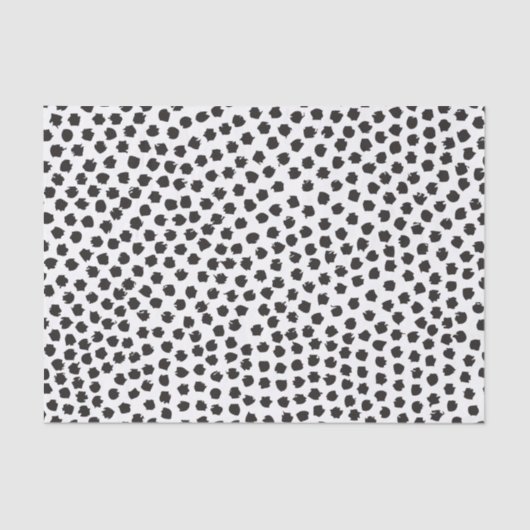 Luxe Black Confetti Dots II Tissue Paper Seidenpapier (Vorderseite)