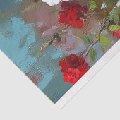 Luxe Black Corset Mannequin Red Floral Decoupage Seidenpapier (Ausschnitt)