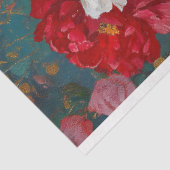 Luxe Black Corset Mannequin Red Floral Decoupage Seidenpapier (Ausschnitt)