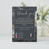 Luxe Black Gold Branding Dankeskarte (Stehend Vorderseite)