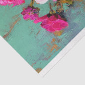 Luxe Black Gold Corset Pink Floral Decoupage Seidenpapier (Ausschnitt)