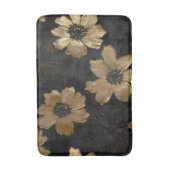 Luxe Black Gold Floral Wohngestaltung Badematte (Vorderseite Vertikal)