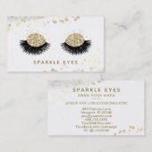 *~* Luxe Black Gold Gray Eyes Lashes Visitenkarte (Vorne/Hinten)