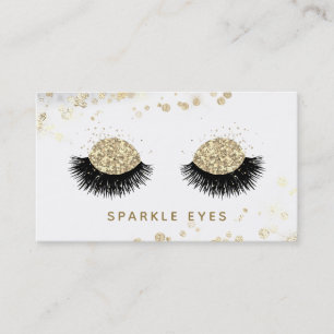 *~* Luxe Black Gold Gray Eyes Lashes Visitenkarte