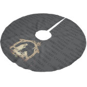 Luxe Black Gold Krippe Weihnachten Polyester Weihnachtsbaumdecke (Schrägansicht)