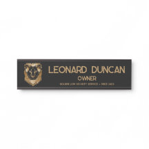 Luxe Black Gold Lion Business Logo Tagline