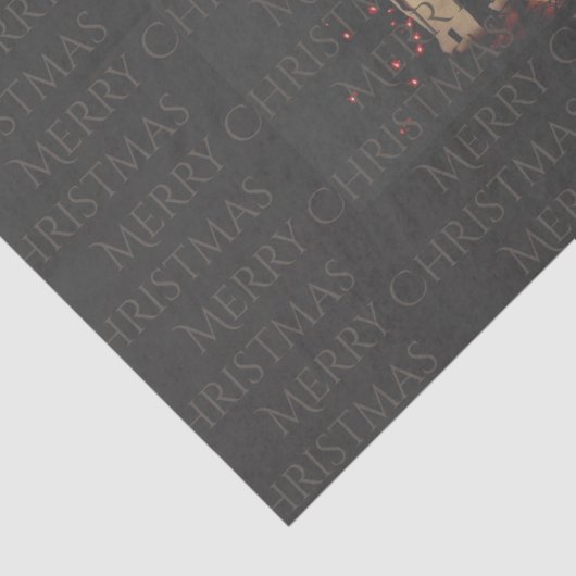 Luxe Black Gold Nativity Frohe Weihnachten Seidenpapier (Detail)