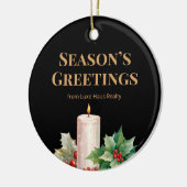 Luxe Black & Gold Real Estate Ornament (Links)
