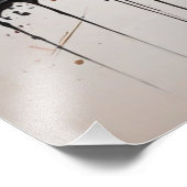 Luxe Black, Gold und Red Abstrakt Fotodruck (Ecke)