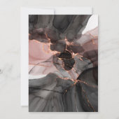 LUXE BLACK PINK CHIFFON PARTY EINLADUNG (Rückseite)