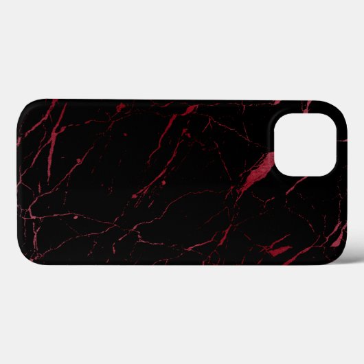 Luxe Black und Red Marble Case-Mate iPhone Hülle (Rückseite (Horizontal))