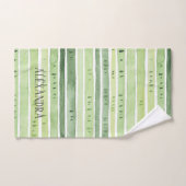 Luxe Blätter | grünes Botanicals und Monogramm Badhandtuch Set (Handtuch)