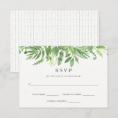 Luxe Blätter | RSVP Karte (Vorne/Hinten)