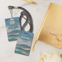 Luxe Blau Gold Türkis Landschaft VIP All Access Pa
