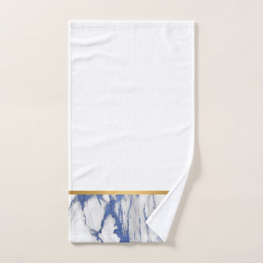 LUXE BLAUE WHUE MARBLE GOLD BADEZIMMER TOWEL SET (Handtuch)