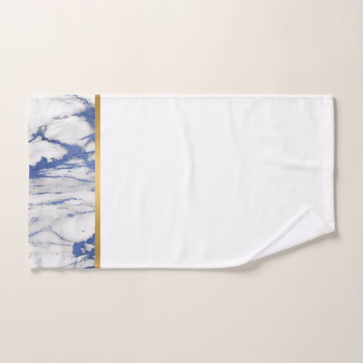 LUXE BLAUE WHUE MARBLE GOLD BADEZIMMER TOWEL SET (Handtuch)