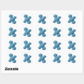 Luxe Blue BALLS Quadratischer Aufkleber (Blatt)