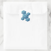 Luxe Blue BALLS Quadratischer Aufkleber (Tasche)