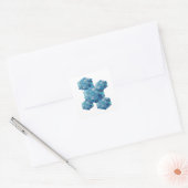 Luxe Blue BALLS Quadratischer Aufkleber (Umschlag)