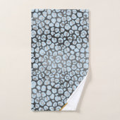 LUXE BLUE GRAY LEOPARD GOLD BATH TOWEL SET (Handtuch)