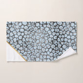 LUXE BLUE GRAY LEOPARD GOLD BATH TOWEL SET (Handtuch)