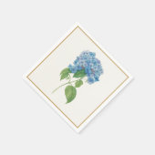 Luxe Blue Hydrangea Napkin — Elegant Botanical Serviette (Ecke)