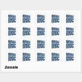 Luxe Blue QUEENS NYC Sticker Design (Blatt)