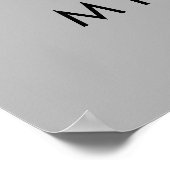 Luxe Blue Silver Confetti Rain Muster Poster (Ecke)