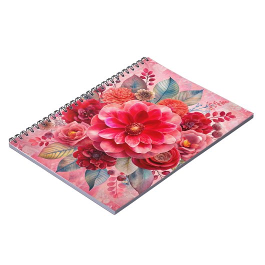 Luxe Blumenträume mit pastellfarbenen Blume und Ab Notizblock (Linke Seite)