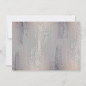 Luxe Blush Confetti Rain Muster Gray Notecard Mitteilungskarte (Rückseite)