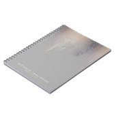 Luxe Blush Confetti Rain Muster Gray Notizblock (Linke Seite)