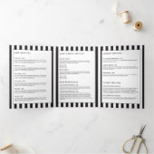Luxe Bold Black and White Stripes Broschüre (Innenseite)