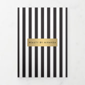 Luxe Bold Black and White Stripes Broschüre (Cover)