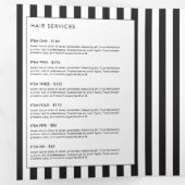 Luxe Bold Black and White Stripes Broschüre (Innen Erste Seite)