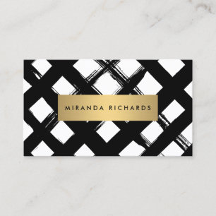 Luxe Bold Brushstrokes Business Card Visitenkarte