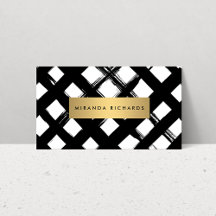 Luxe Bold Brushstrokes Business Card