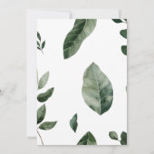 LUXE BOTANICAL WHITE SAGE GEBURTSTAGEINLAGE EINLADUNG (Rückseite)