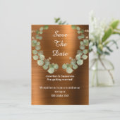 LUXE BRONZE EUCALYPTUS SAVE THE DATE (Stehend Vorderseite)