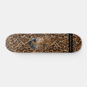 Luxe Brown-Leopard-Pelz-exotische wilde Skateboard (Horizontal)