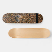 Luxe Brown-Leopard-Pelz-exotische wilde Skateboard (Horizontal)