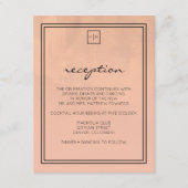 Luxe Burgunder und erröten Empfangs-Karte Begleitkarte (Vorderseite)