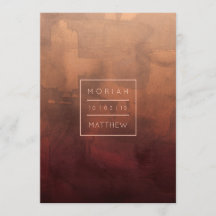 Luxe Burgunder und erröten Hochzeits-Einladung