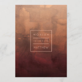 Luxe Burgunder und erröten Hochzeits-Einladung Einladung