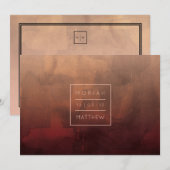 Luxe Burgundy und Blush Save the Date (Vorne/Hinten)