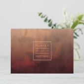 Luxe Burgundy und Blush Save the Date (Stehend Vorderseite)